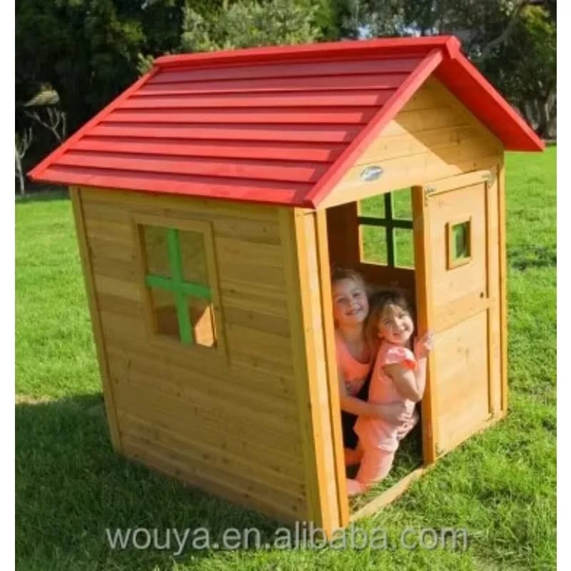 Maison de jeu en bois préfabriquée pas chère, imperméable, pour enfants, à vendre