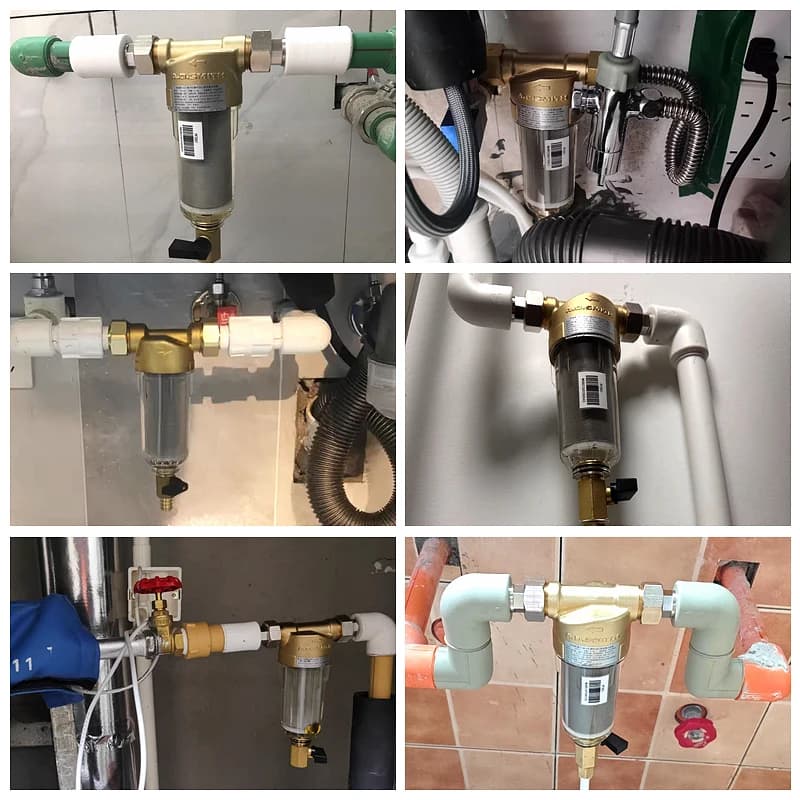 1/2 "3/4" 1 "eau domestique en acier inoxydable pré-filtre en laiton maison filtre de Purification d