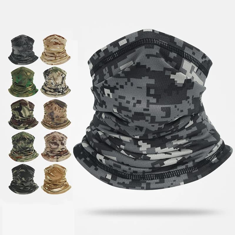 Guêtre de cou de cyclisme pour hommes et femmes, écharpe de protection solaire de Camouflage pour Ca