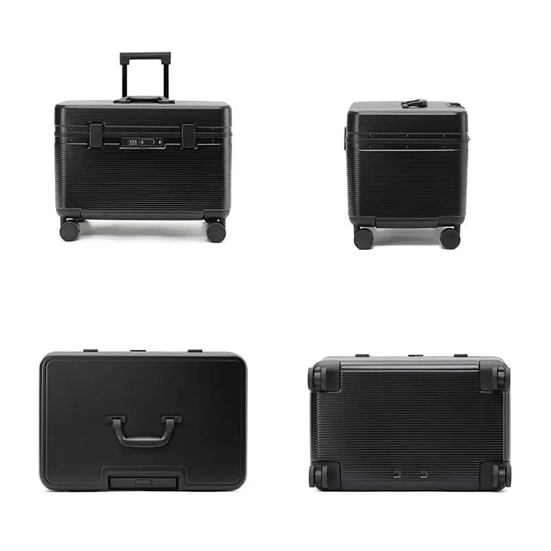 Valise à cadre en alliage d'aluminium, valise à roulettes portable ABS à ouverture supérieure, roues
