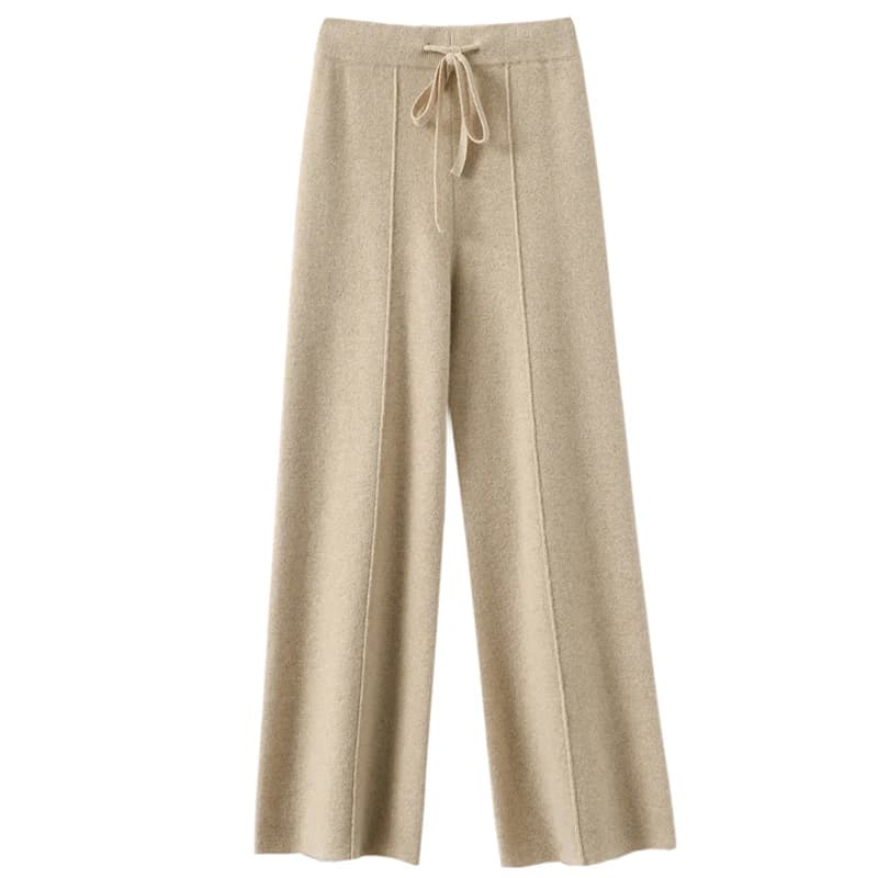 Pantalon large en cachemire polyvalent, pantalon en laine, pantalon ample, tube droit, auditif, tric
