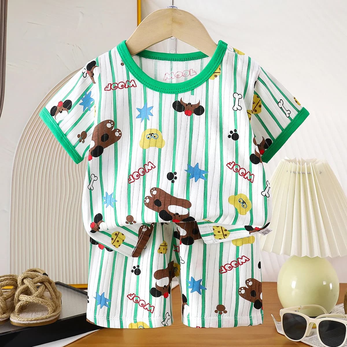 Ensemble de vêtements pour enfants, 2 pièces, T-shirt, costume d'été en coton, Short pour filles, vê