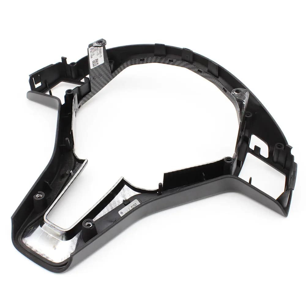Cadre extérieur de volant en Fiber de carbone argenté, garniture de couverture pour BENZ C E GLK CLS