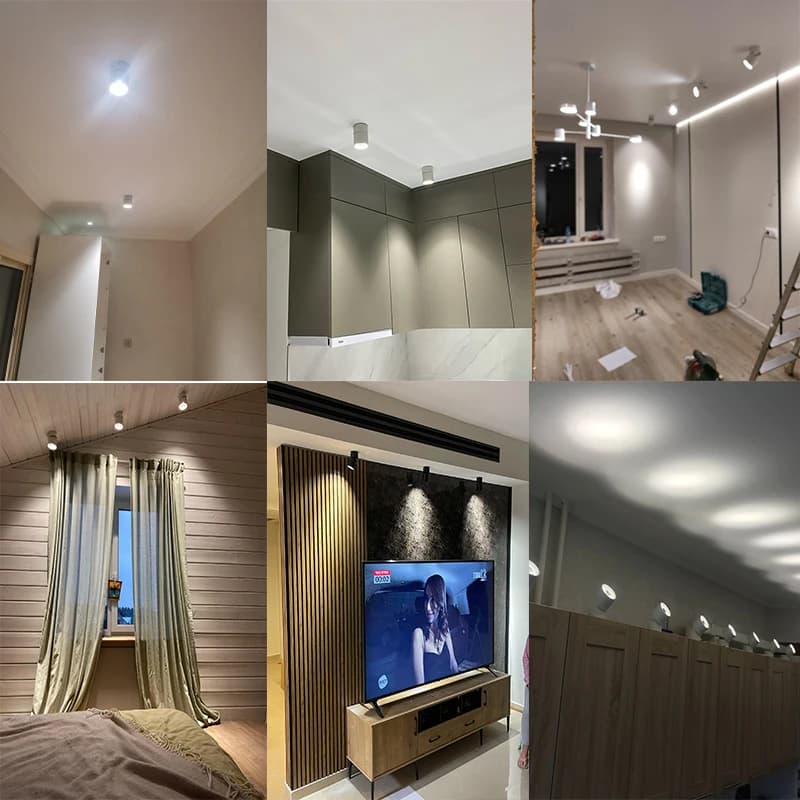 Mini Spot Lumineux LED pour le Plafond, Montage en Surface, Éclairage d'Nik, Idéal pour une Cuisine 