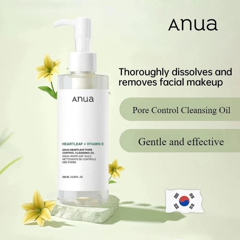 Ensemble de soins de la peau Anua, nettoyant visage Heartleaf, mousse nettoyante, nettoyage en profo