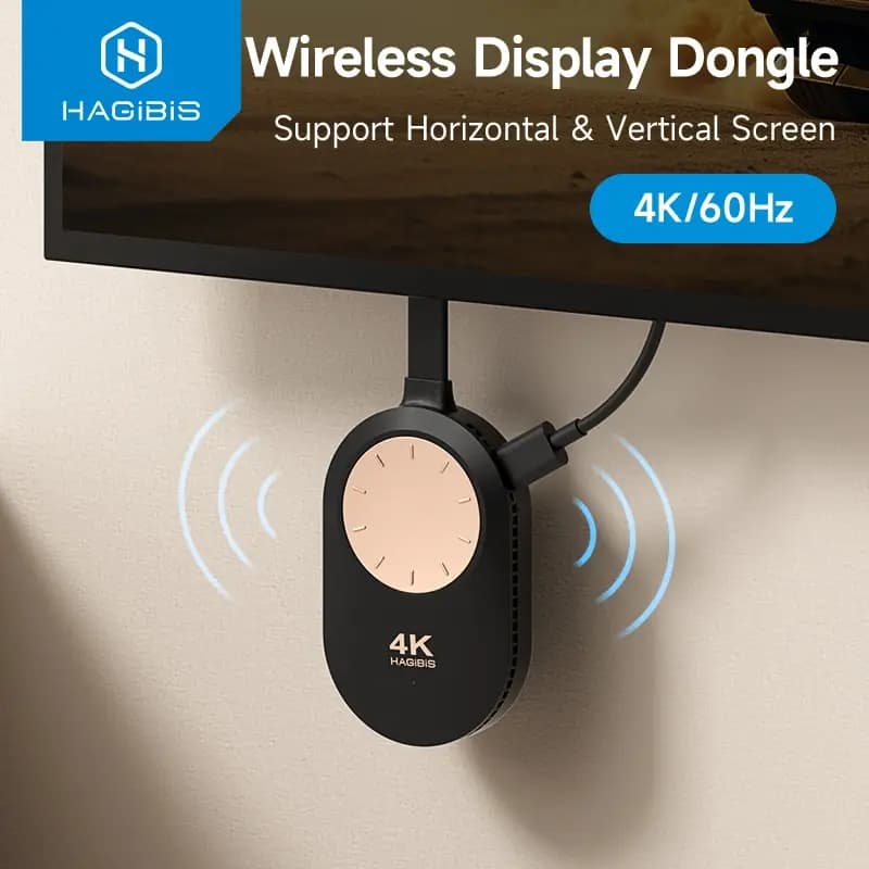 Hagibis – adaptateur Dongle d'affichage sans fil Compatible HDMI, extension sans fil 4K @ 60Hz pour 