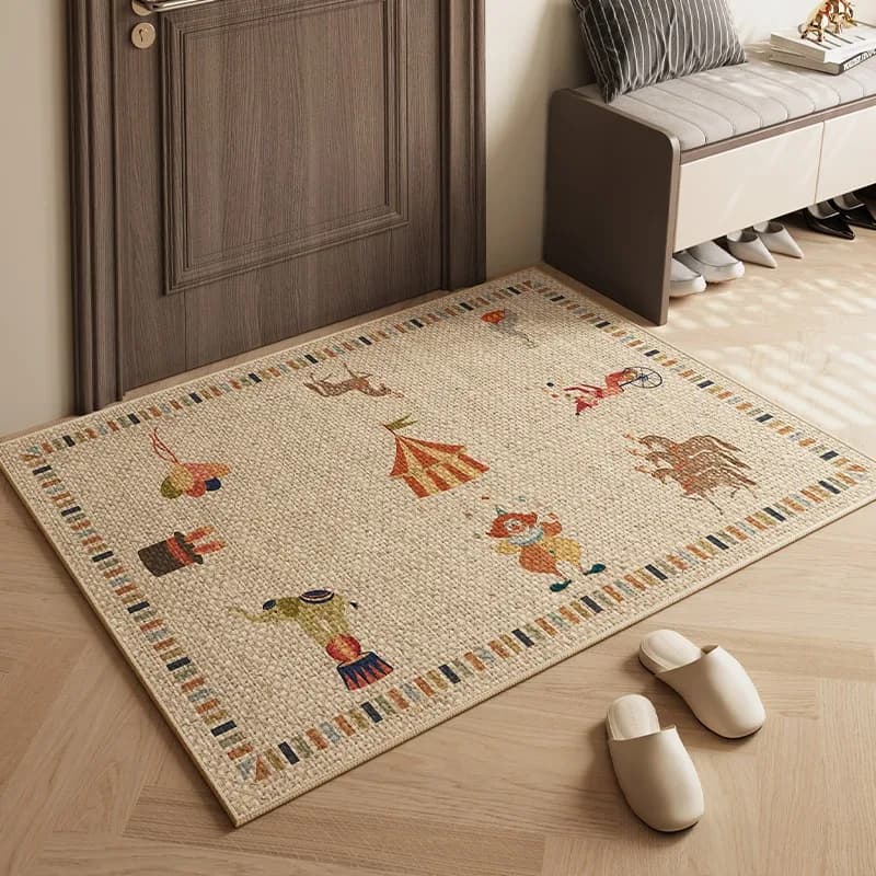Paillasson d'entrée de maison, Style bûche moderne, tapis de sol de porche antidérapant, Imitation j