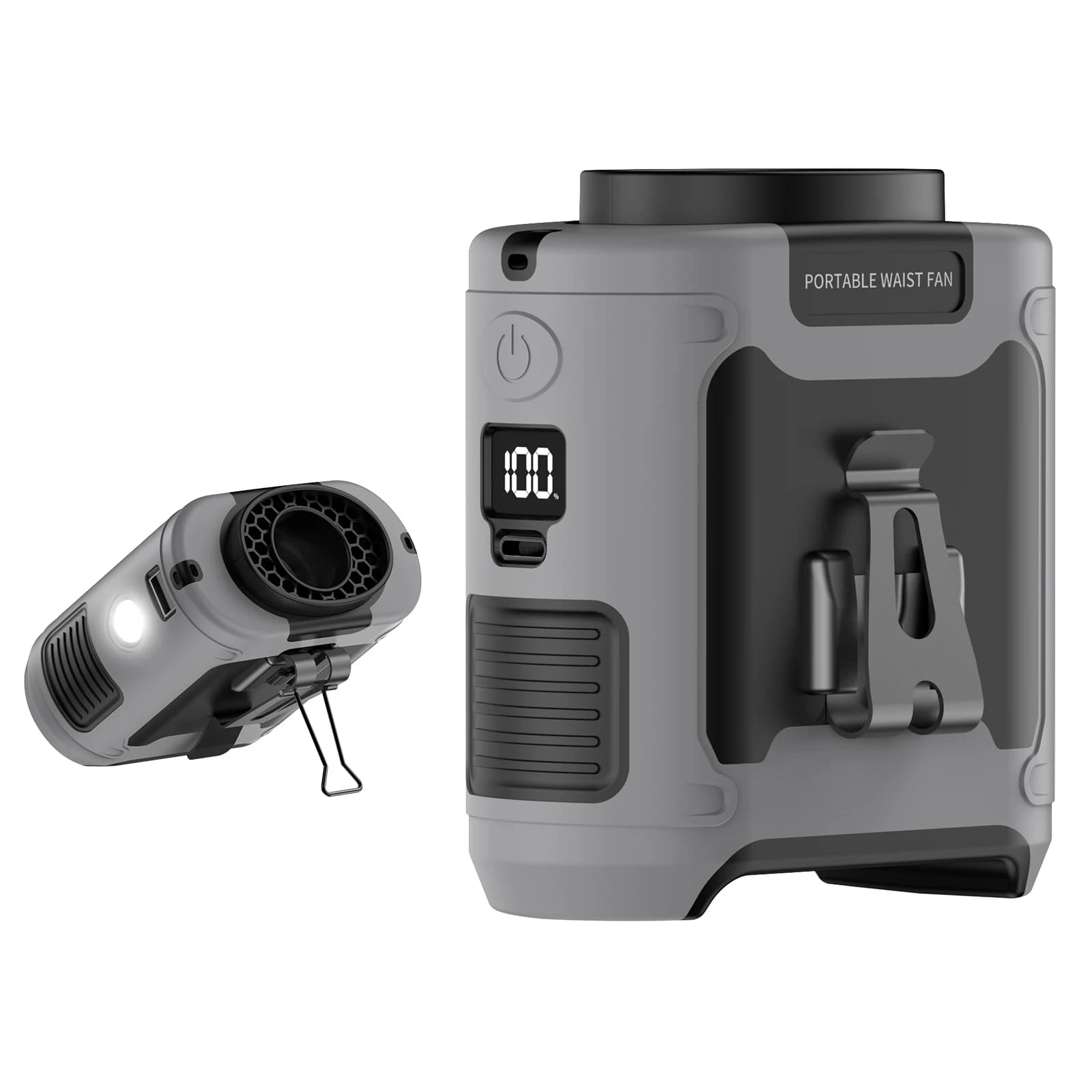 Ventilateur portable à suspendre au cou, 5 vitesses, vent puissant avec éclairage LED pour le sport,