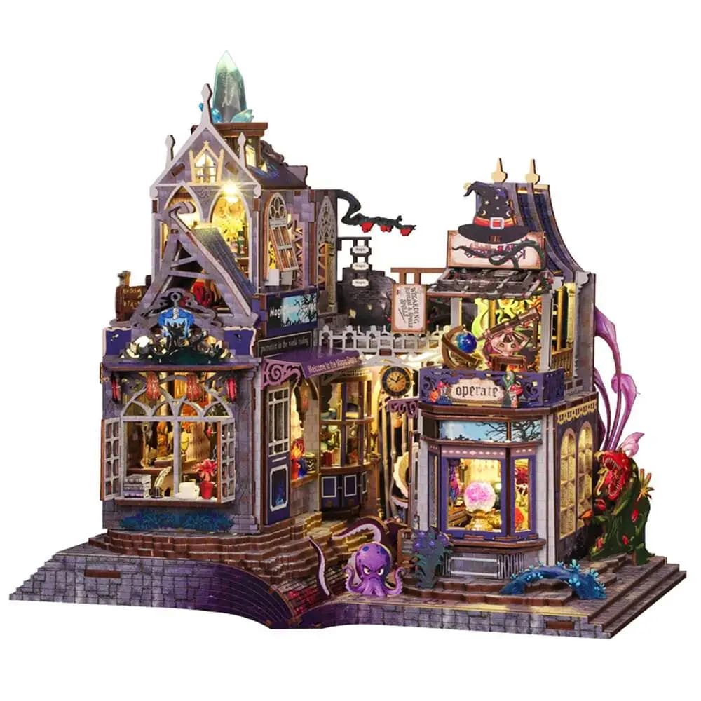 Figurines en bois à monter soi-même, la porte du royaume secret, kits miniatures, décoration de mais