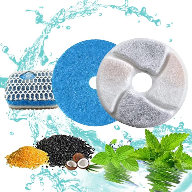 12 pièces/ensemble filtres de remplacement pour chat chien fontaine animal de compagnie chat abreuvo