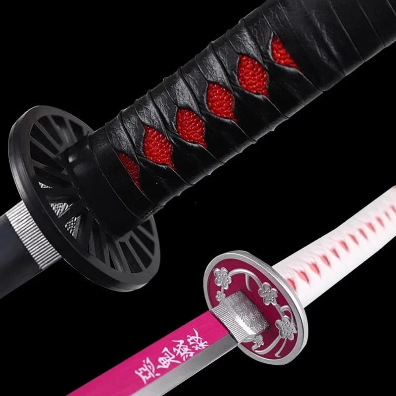 Demon Slayer Katana Anime Cosplay Prop, Kimetsu No Yaiba, Épée Ninja Knife, Taille réelle, Samurai S