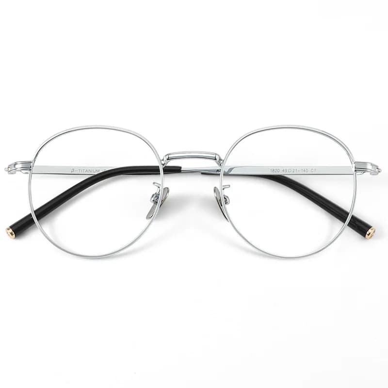 FIRADA lunettes de mode rétro pur titane lunettes rondes confortable optique Prescription lunettes c