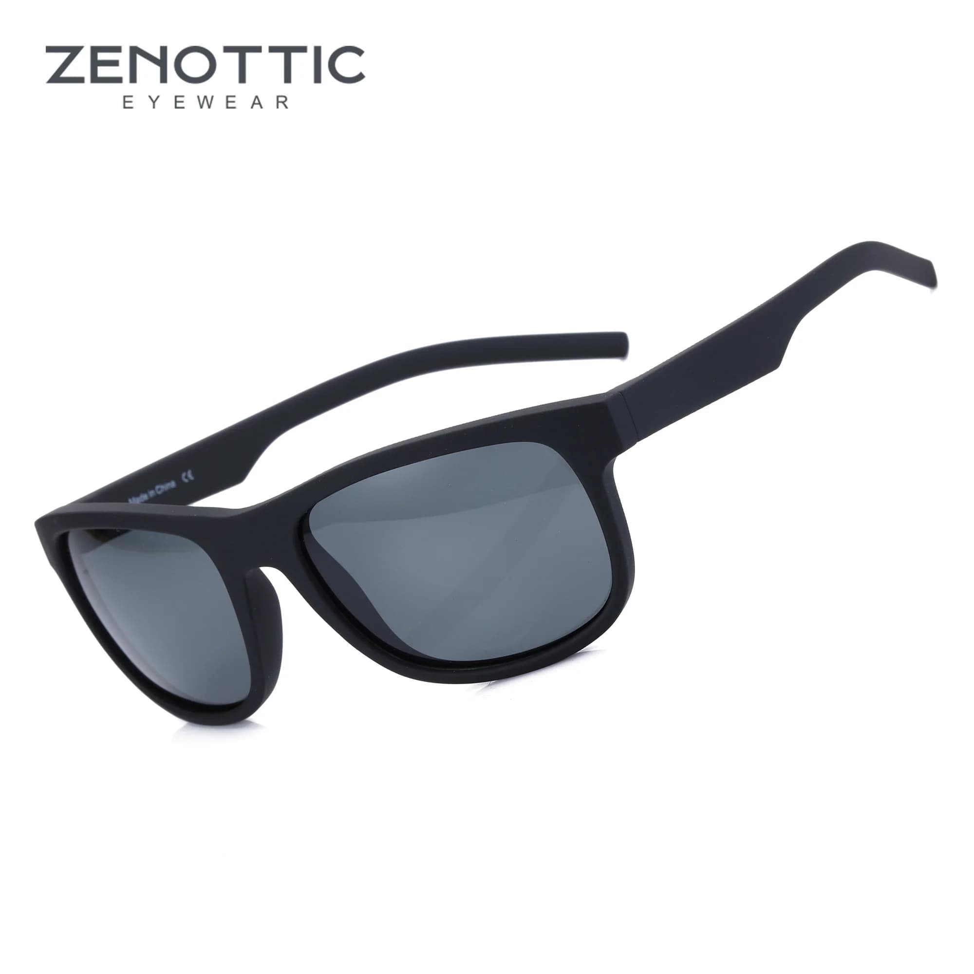 ZENOTTIC-Lunettes de soleil polarisées TR90 pour hommes, lunettes de soleil de conduite, miroir carr