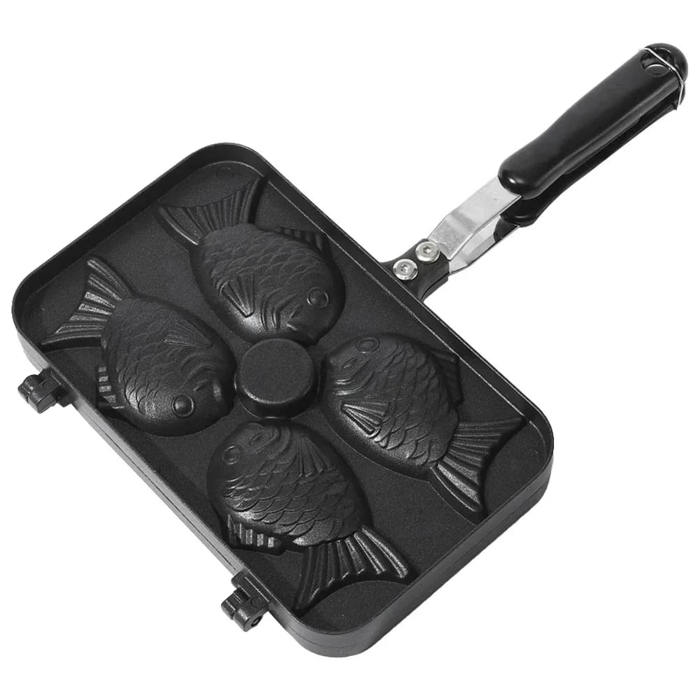 Cuisine japonaise Taiyaki Double poisson en forme de Dessert chaud gaufre gâteau fabricant casserole