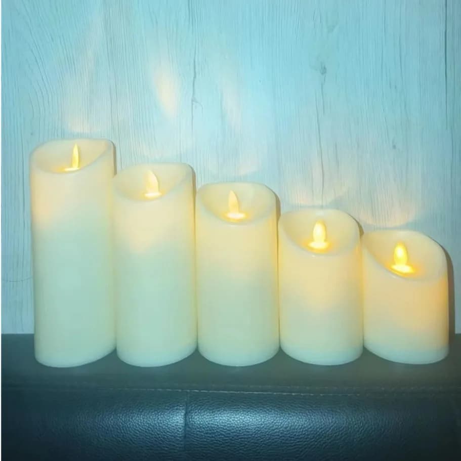 Lampe à bougie électrique LED, sans flamme, alimentée par batterie, pour décoration de mariage, four