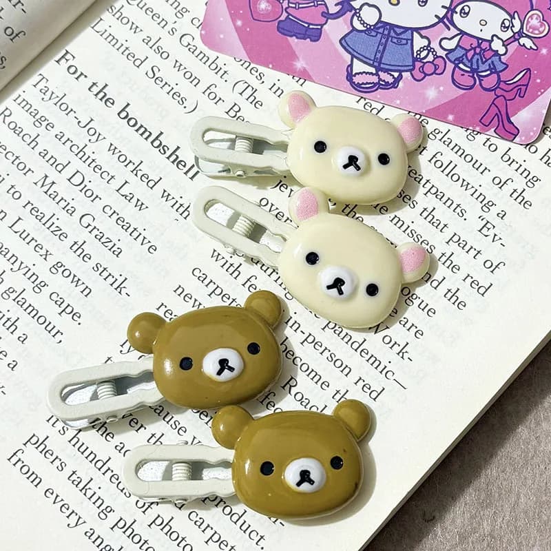 Rilakkuma pinces à cheveux pour filles Kawaii Relax ours épingle à cheveux femmes frange épingle à c