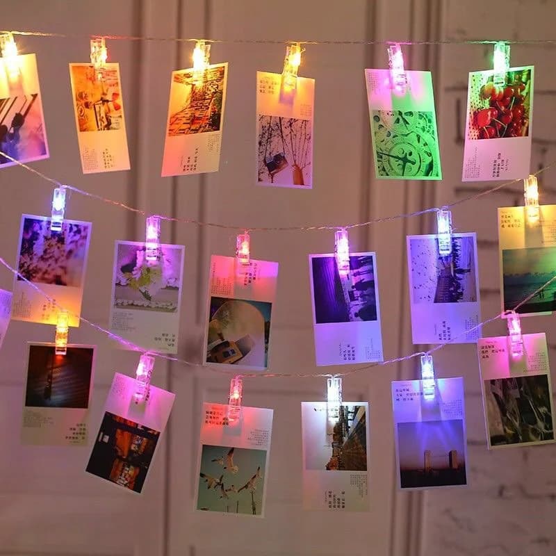 3m 20 LED Photo Clip fée chaîne lumières porte-carte guirlande lampe pour noël fête de mariage fée l