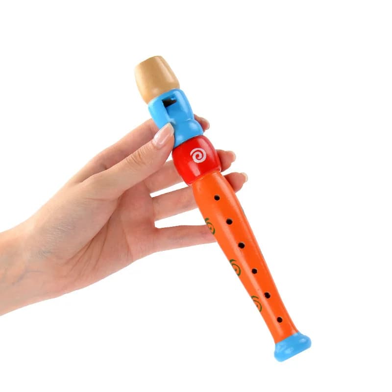 Petit flûte Piccolo colorée en bois pour enfants, 1 pièce, apprentissage du rythme, Instrument de mu