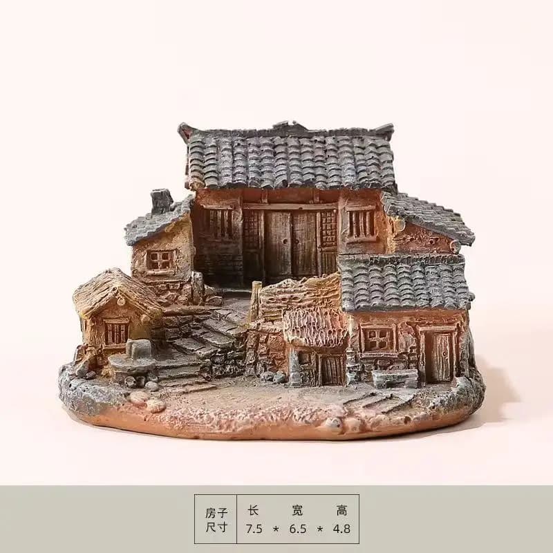 Décoration de maison ancienne rurale, petit modèle de bureau, micro-paysage créatif, décoration de c