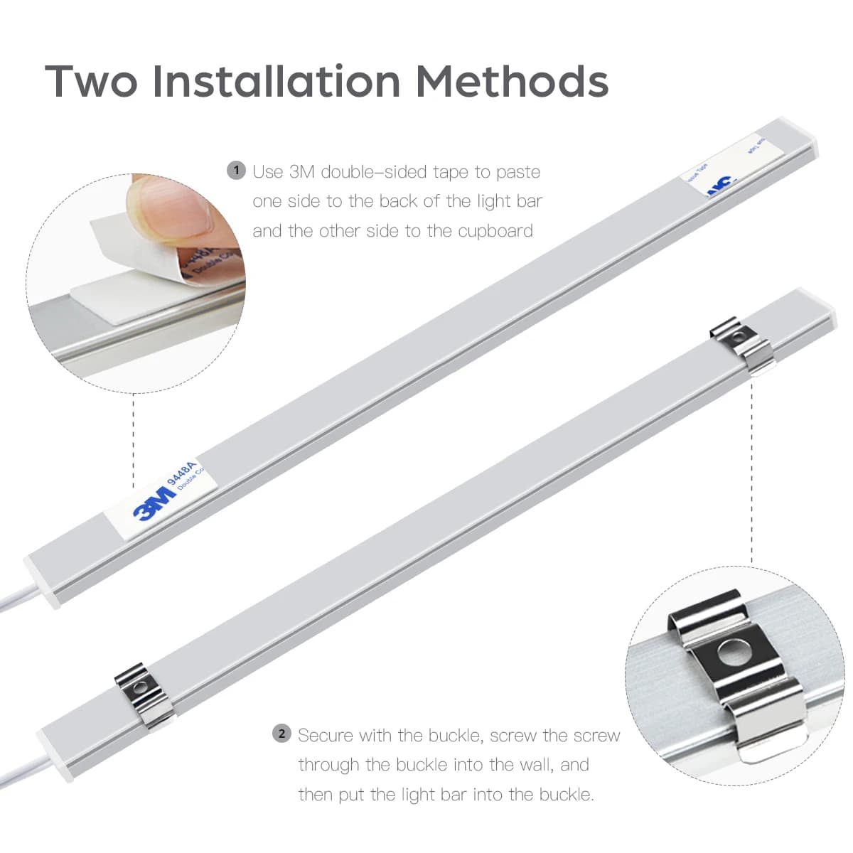 Tube de lampe de barre d'infraction d'armoire de cuisine de LED, bois pénétrable, détecteur de mouve