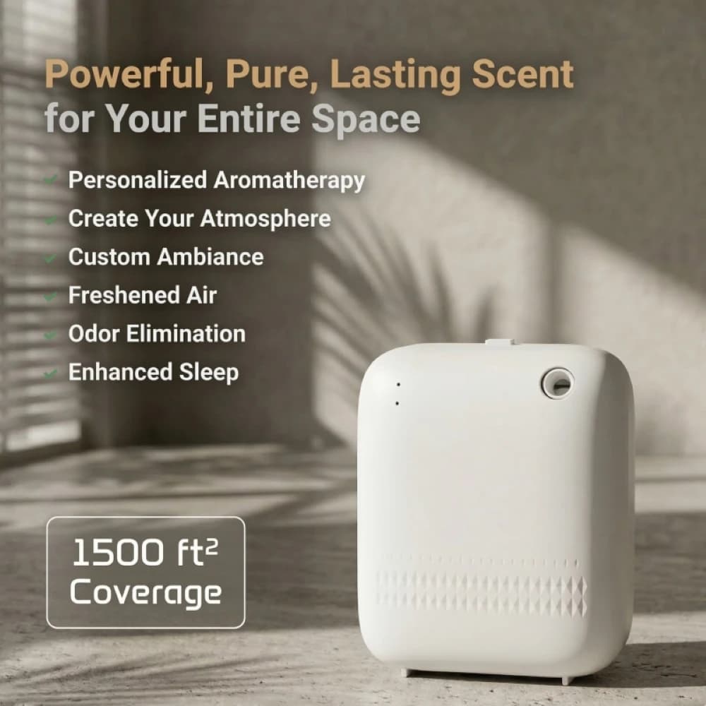 Diffuseur d'huiles essentielles intelligent sans eau Bluetooth 150 ml, machine à parfum murale pour 