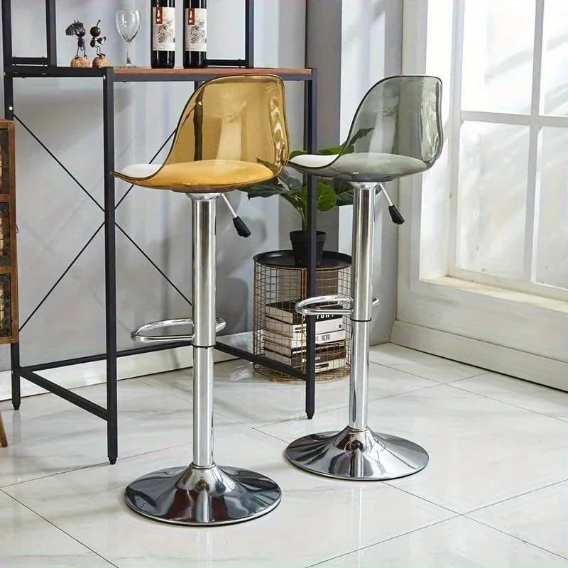 Tabouret de Bar réglable moderne, chaise de Bar pivotante en acrylique, tabouret en cuir PU, chaise 