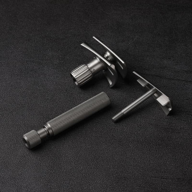 Rasoir de sécurité réglable incliné en acier inoxydable Torqx version mate Yaqi