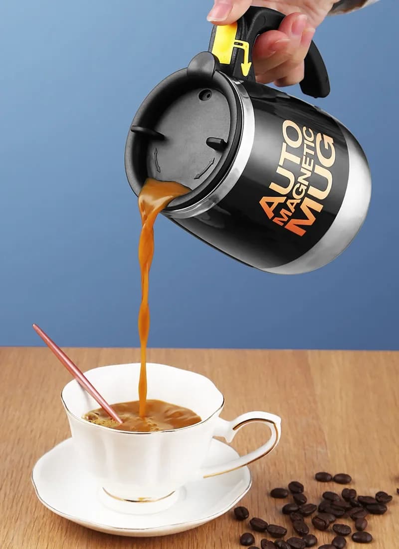 Tasse à café à arrête automatique en acier inoxydable, aste par USB, mélangeur automatique Assad, ta