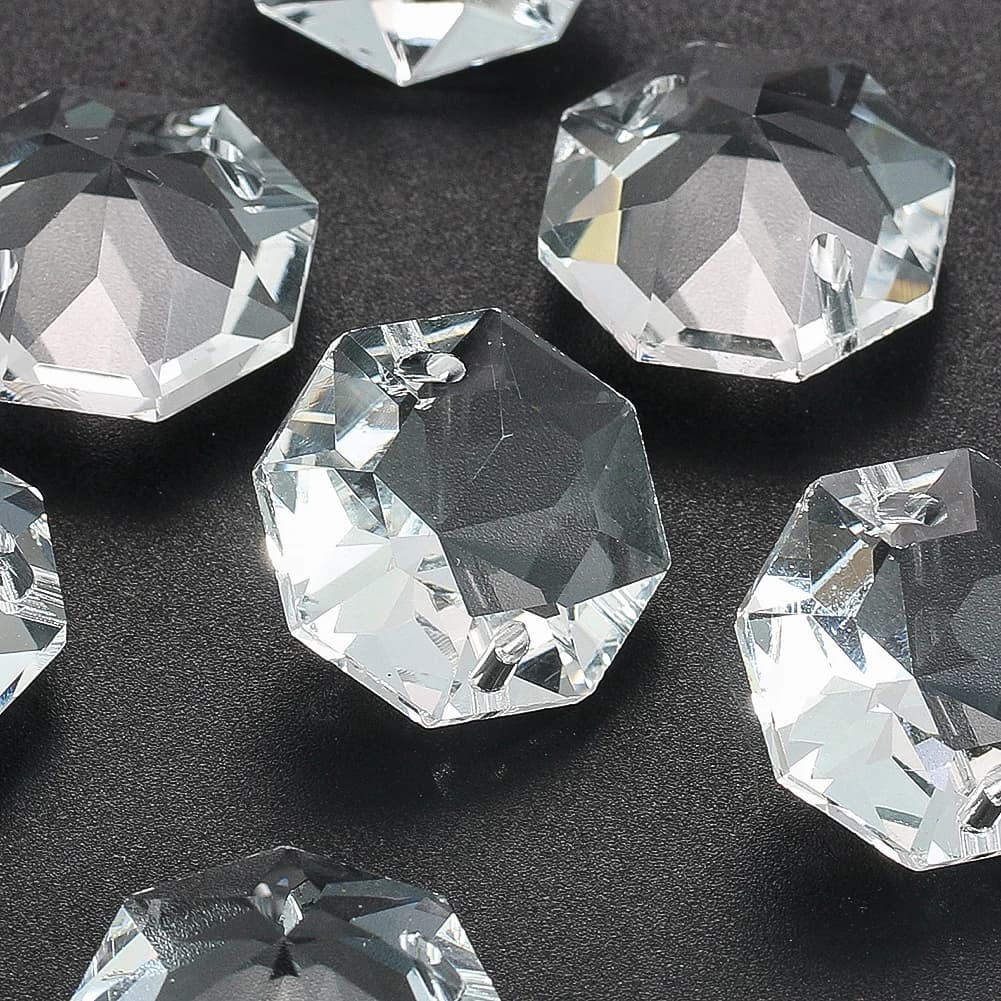 Pièces de lustre en perles de cristal K9, 20mm, 10 pièces, prisme à facettes de remplacement, perles