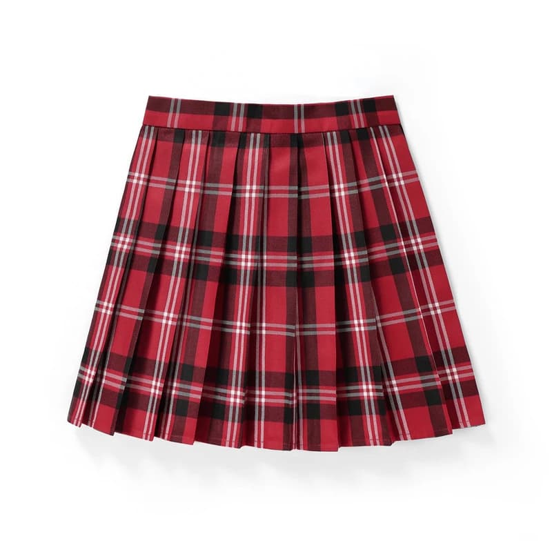 Jupes plissées à carreaux taille haute pour femmes, Mini jupe de Tennis, uniforme scolaire japonais 