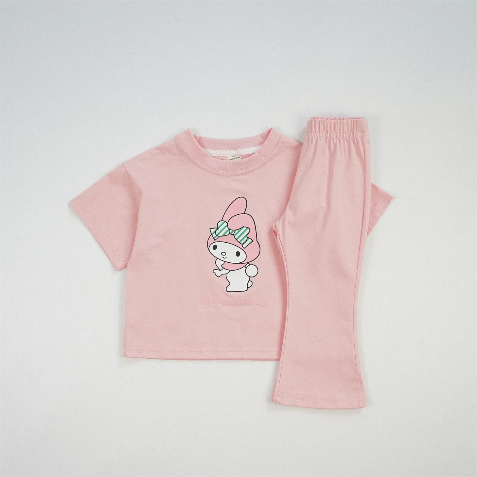 Ensemble de vêtements d'été pour bébés filles, T-shirt imprimé de dessin animé Sanrio cannelle et co