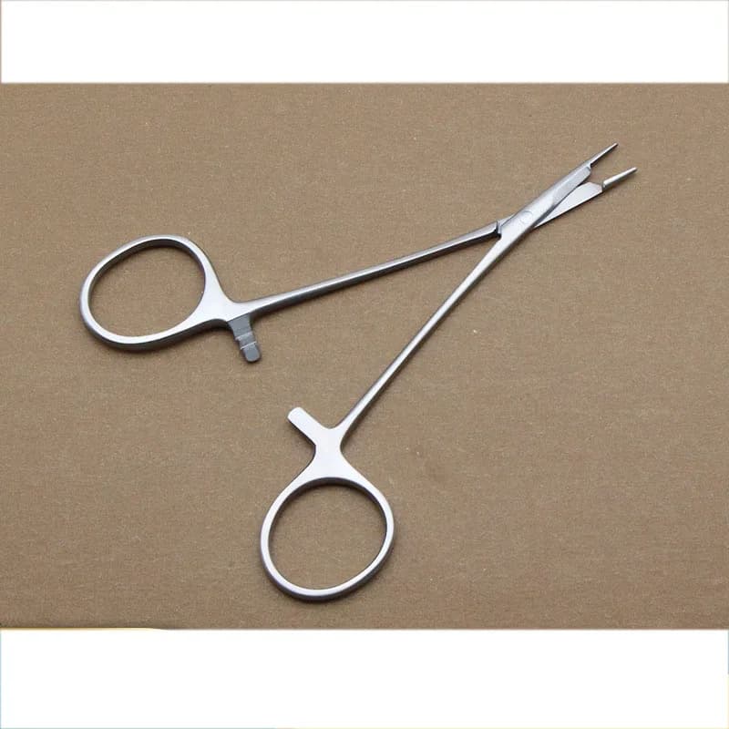 Porte-aiguille chirurgical en acier inoxydable, insert de poignée en or, cosmétique, plastique, cein