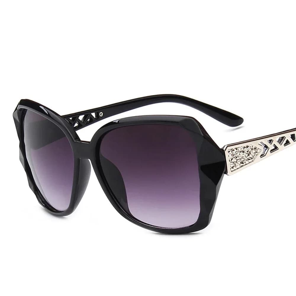 Mode grandes lunettes de soleil violettes femmes marque de luxe lunettes de soleil carrées femme mir