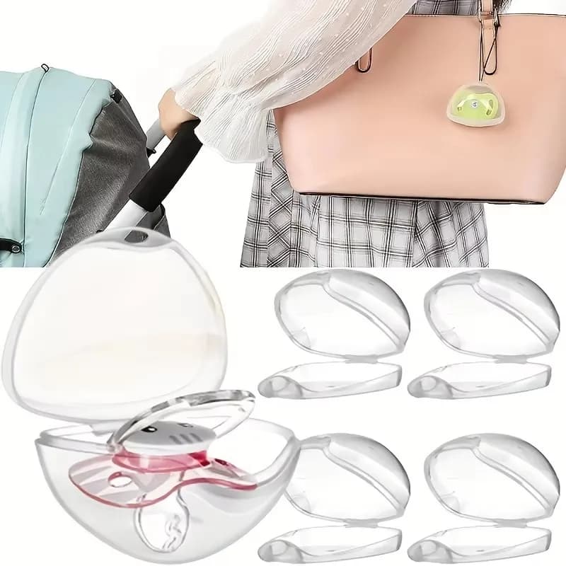 Étui à sucette Transparent, boîte porte-sucette, étui de protection de mamelon sans BPA pour voyage 