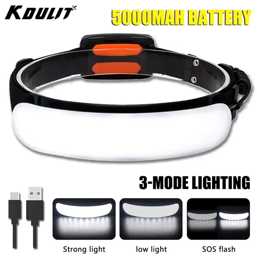 Lampe de poche LED aste USB avec batterie intégrée, lampe de sauna, COB injuste, lanterne de camping