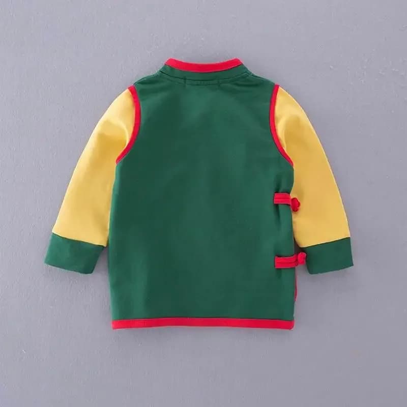 Garçon T-shirt printemps automne à manches longues boulette Wukong tortue T-shirt bébé vêtements E18