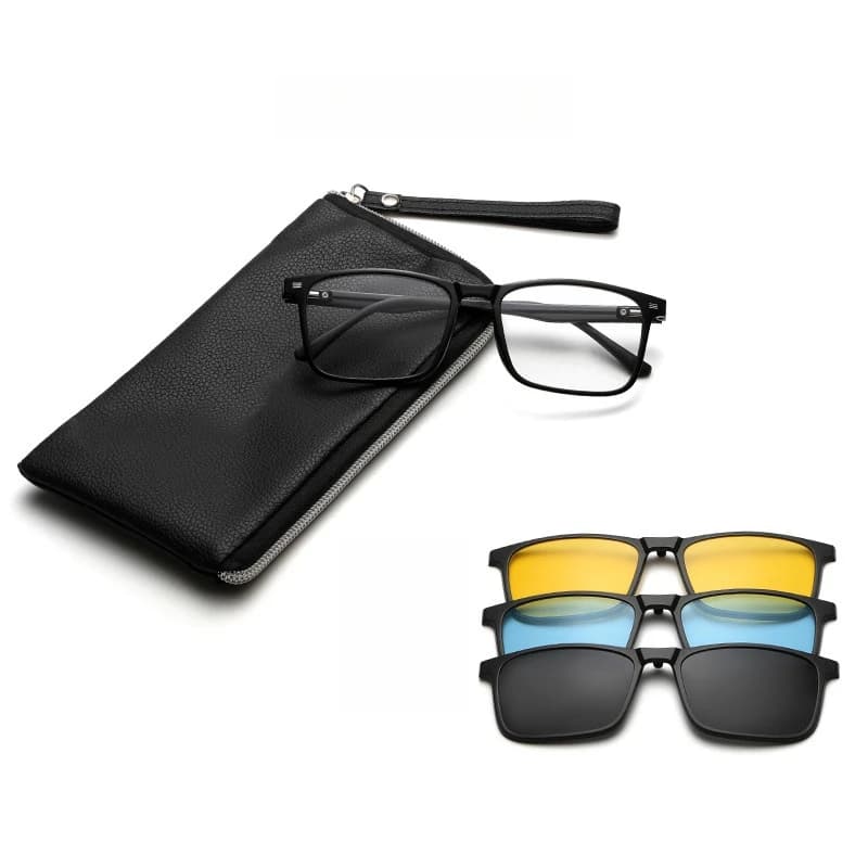 YIMARUILI mode Blg taille TR90 lunettes magnétiques polarisées à clipser femmes carré optique Prescr