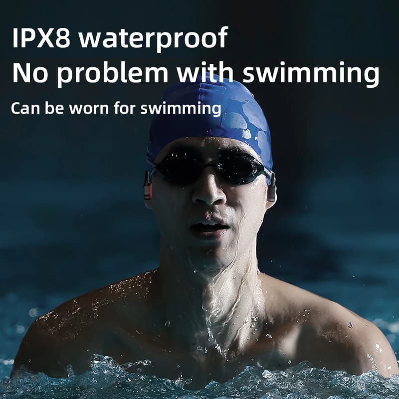 X10 IPX8 étanche natation Conduction osseuse casque sans fil Bluetooth 5.3 32GB lecteur MP3 HIFI bas