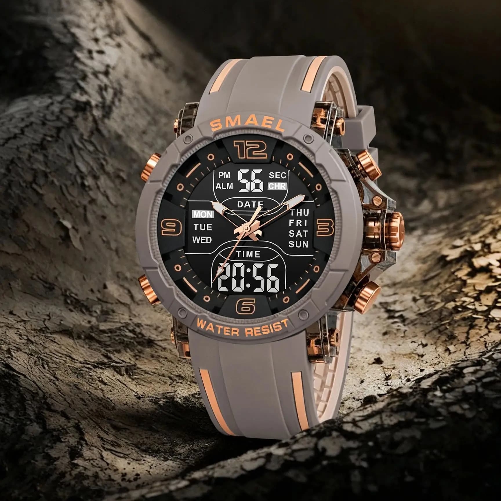 SMAEL marque 8140 étanche livraison directe montre réveil veilleuse jeune mode affaires Quartz Sport