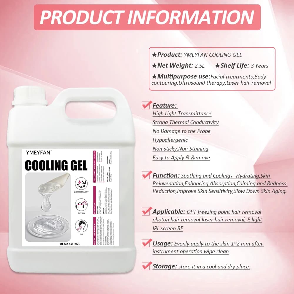 84.5oz Gel conducteur radiofréquence y Cavitacion Gel conducteur clair pour Machine à ultrasons visa