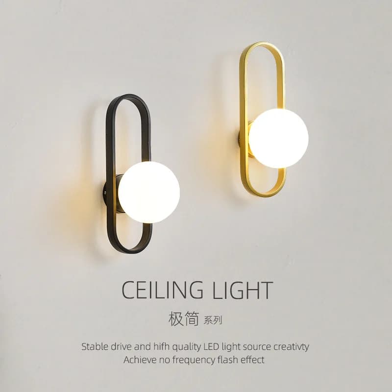Moderne minimaliste mur LED lampes chambre chevet LED E27 applique murale escalier salon fond mur ve
