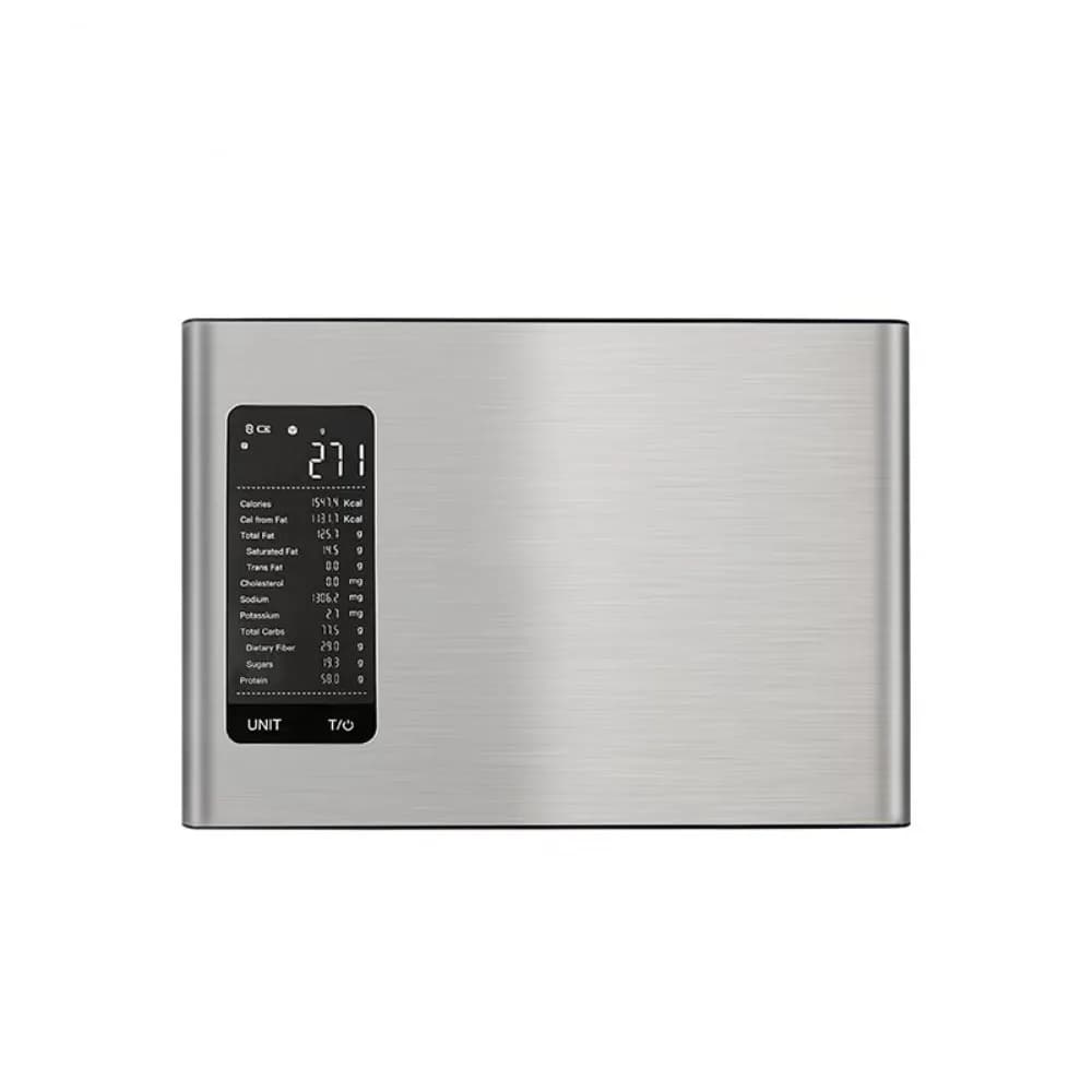Balance alimentaire intelligente en acier inoxydable avec application gratuite, suivi de 19 nutrimen