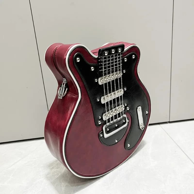 Nouveau sac à main, sac à bandoulière, sac pour femmes fait main, sac à la forme de guitare, sac fai
