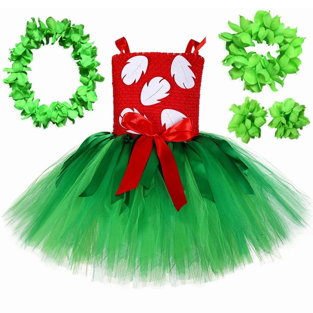 Lilo Costume pour filles princesse hawaïenne Tutu habiller vêtements tenues avec guirlande enfants H
