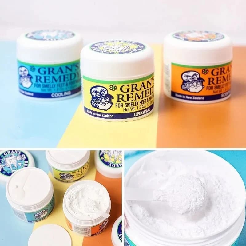Grans Remedy-Poudre naturelle pour les pieds, 3 pièces, pour homme, femme, enfant, éblla sueur, acti