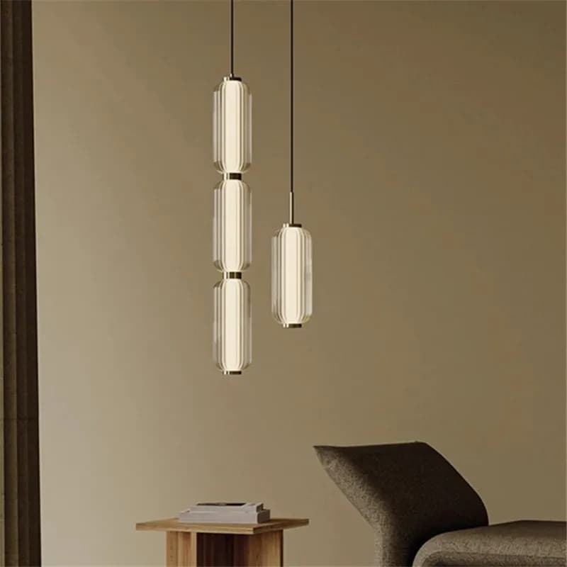Lampe Suspendue Minimaliste en Verre de Style Rétro Américain, Luminaire Artistique Idéal pour un Re