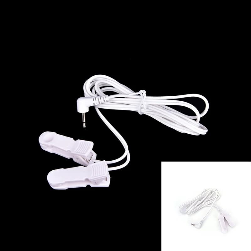 Clips d'oreille pour fils d'électrodes avec 2 appareils de massage thérapeutique TENS, 2,5 mm, matér