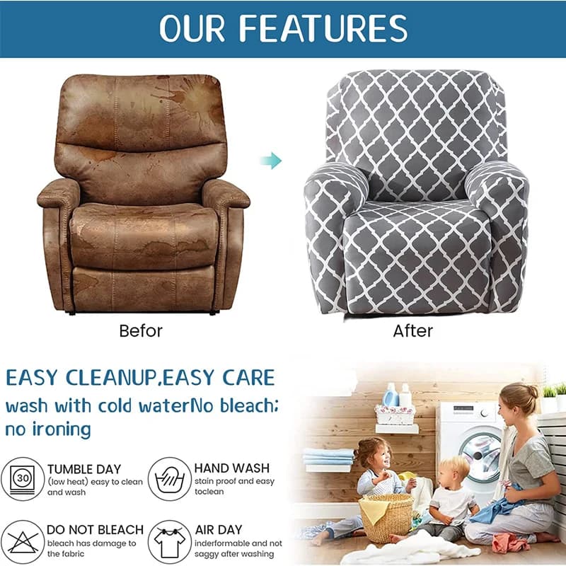 Nouvelle housse de protection antidérapante pour fauteuil inclinable et canapé, protège-meubles pour