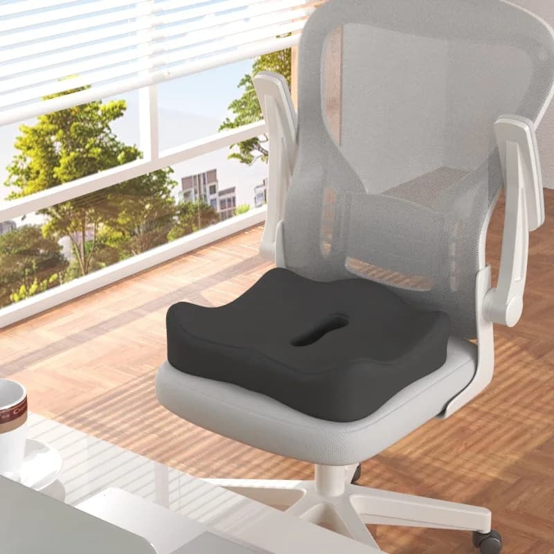 ​ ​ 【Coussin de siège de bureau ergonomique】 oreiller de soutien lombaire en mousse à mémoire de for