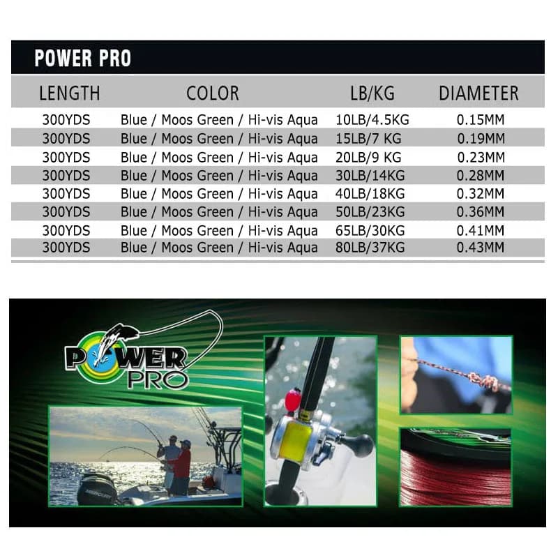 POWER PRO SSV2 275M PE ligne 8 brins Spectra ligne de pêche originale USA pêche tresse ligne PESCA